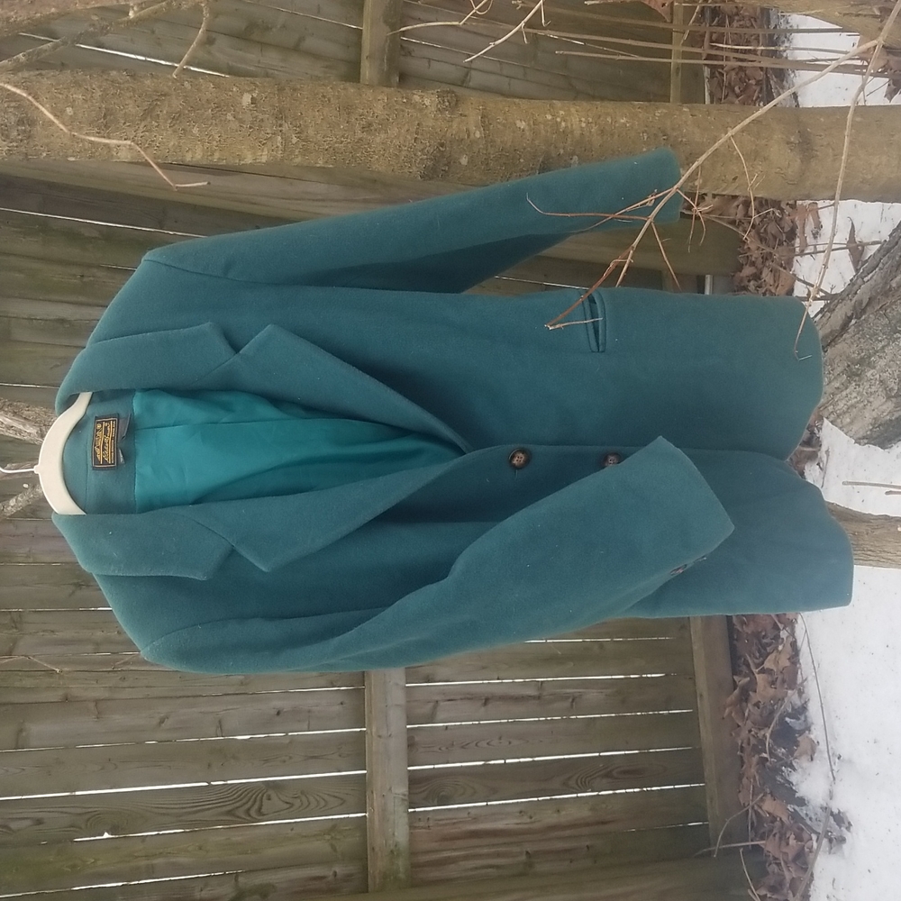 Vintage Emerald Green Pure WOOL Oversize Blazer Women’s Size L